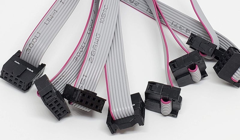 Connectors Pro Pc Accessories 8 Inces 20cm Length 2x4 8P IDC 4-Pack Silver Flat Ribbon Cable with Black 2.54mm FC (8P-20cm-4PK) - Image 4